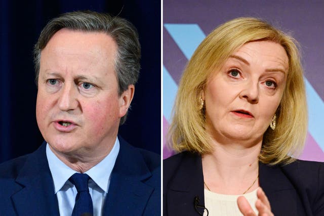 <p>While Cameron grapples with two real-world crises costing thousands of lives in Ukraine and Gaza, Truss has not escaped her fantasy world</p>